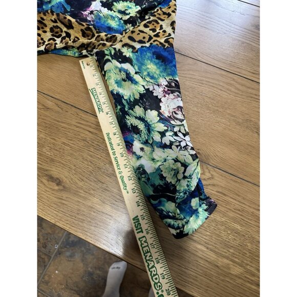 Notations Tunic Blouse Women Size 1X V Neck Long Sleeve Colorful Lightweight - Picture 7 of 11